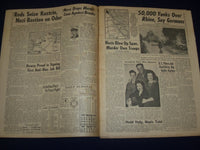 1945 MARCH 13 NEW YORK DAILY NEWS - 50,000 YANKS CROSS RHINE - NP 1774