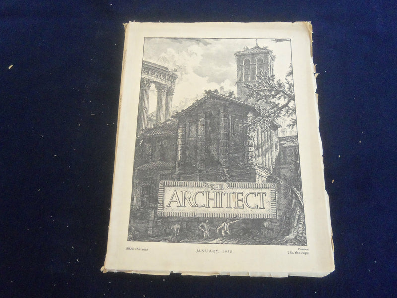 1930 JANUARY THE ARCHITECT MAGAZINE - NICE COVER, MANY PLATES & PHOTOS - ST 7276