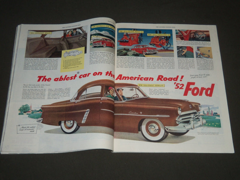 1952 MARCH 22 THE SATURDAY EVENING POST MAGAZINE - ILLUSTRATED COVER - SP 1908