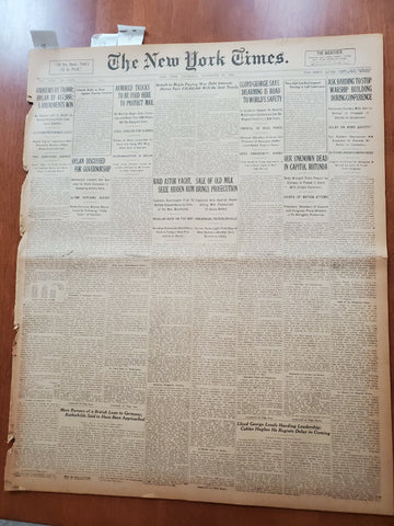 1921 NOVEMBER 10 NEW YORK TIMES - OUR UNKNOWN DEAD IN CAPITOL ROTUNDA - NT 8019
