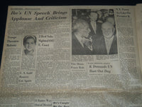 1960 SEPT 23 BALTIMORE NEWS-POST NEWSPAPER - K DEMANDS UN REPLACE DAG - NP 3753