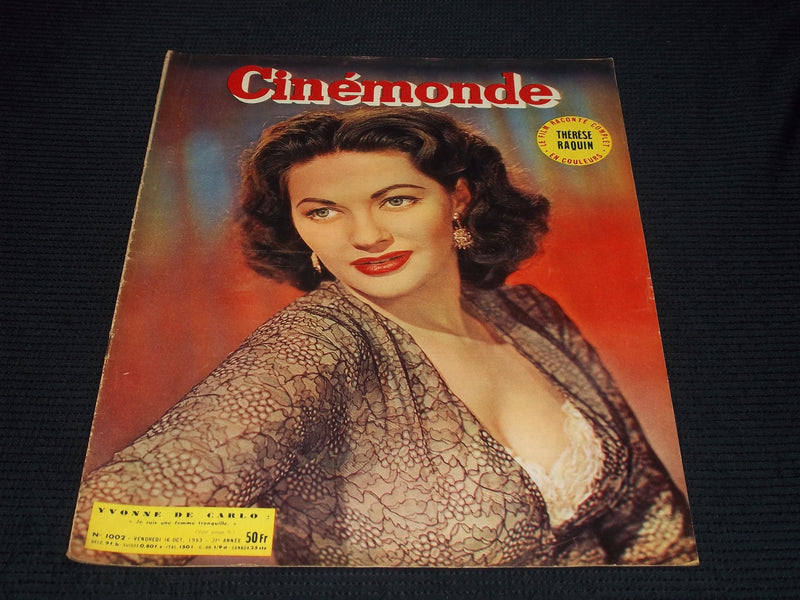 1953 OCTOBER 16 CINEMONDE MAGAZINE - YVONNE DE CARLO COVER - E 24861