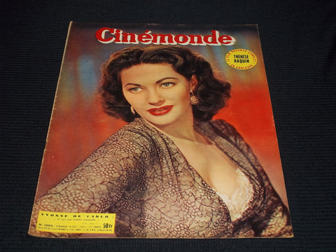 1953 OCTOBER 16 CINEMONDE MAGAZINE - YVONNE DE CARLO COVER - E 24861