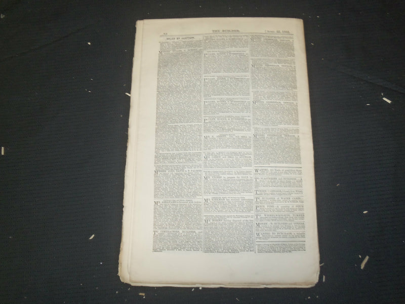 1865 APRIL 22 THE BUILDER ARCHITECT MAGAZINE - ILLUSTRATIONS - ST 415K