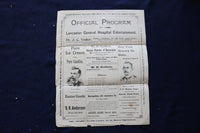 1896 FEBRUARY 28 LANCASTER GENERAL HOSPITAL ENTERTAINMENT PROGRAM - K 1677