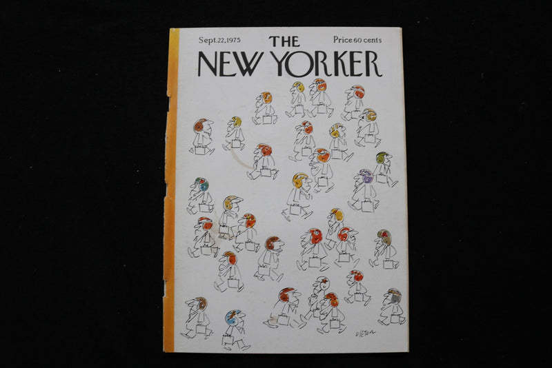 1975 SEPTEMBER 22 NEW YORKER MAGAZINE - GREAT ILLUSTRATED COVER - NY 2914