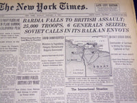1941 JAN 6 NEW YORK TIMES - BARIDA FALLS TO BRITISH ASSAULT - NT 1321
