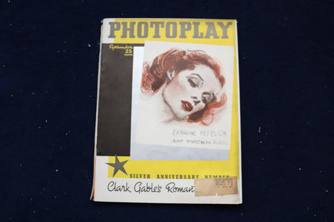 1936 SEP PHOTOPLAY MAGAZINE - KATHERINE HEPBURN BY J.M. FLAGG COVER - E 17893