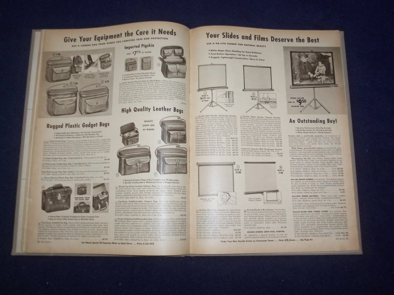 1957 MONTGOMERY WARD CAMERA SHOP CATALOG - HARDCOVER - R 96V