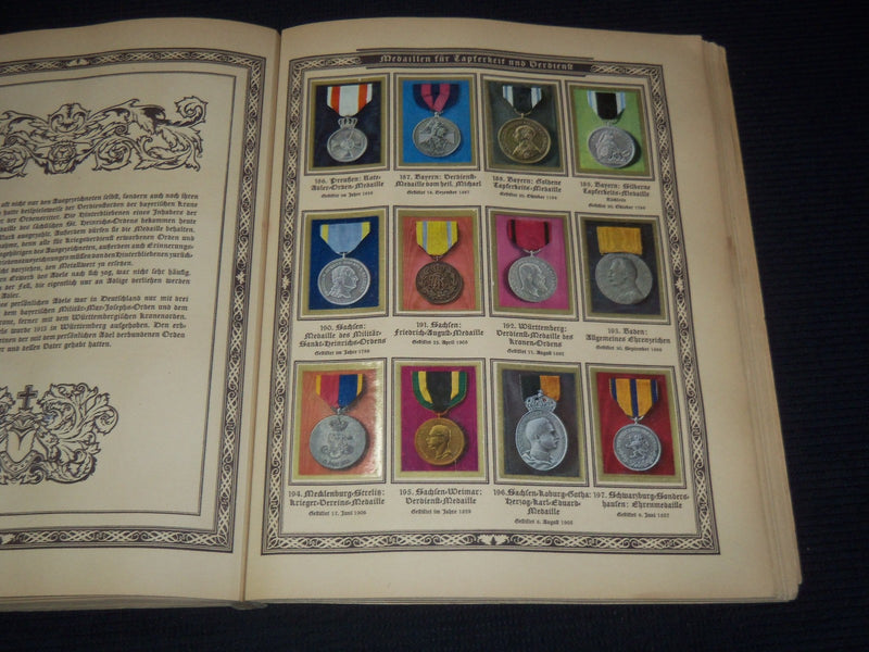 1920'S ORDEN - GERMAN MEDALS STAMP ALBUM BOOK - #262