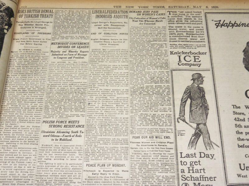 1920 MAY 8 NEW YORK TIMES - VERA CRUZ FORCES JOIN REVOLUTION - NT 8671