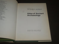1975 ATLAS OF ANCIENT ARCHAEOLOGY BY JACQUETTA HAWKES BOOK - SECOND PRINT- I 954