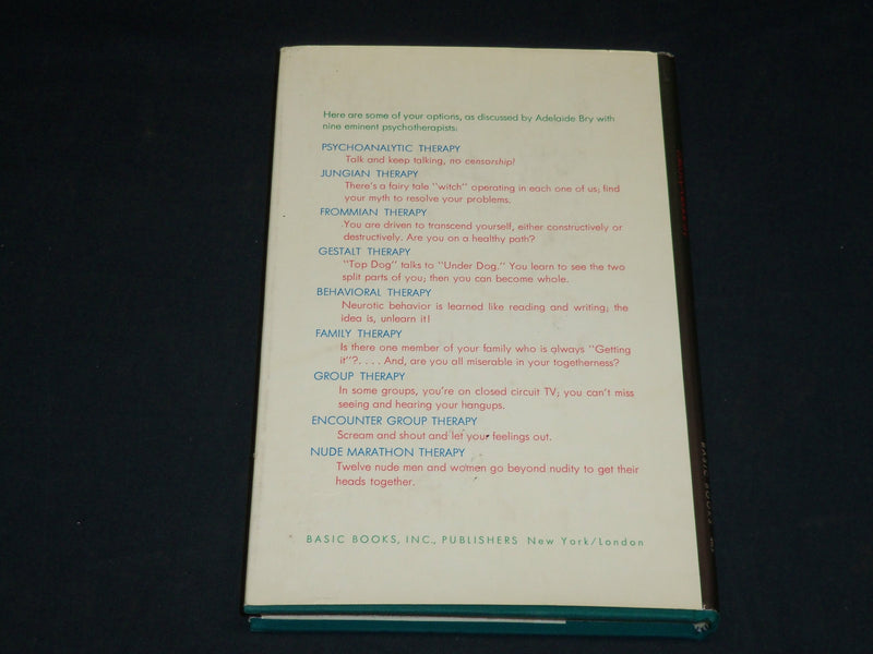 1972 INSIDE PSYCHOTHERAPY HARDCOVER BOOK INSCRIBED BY ADELAIDE BRY - D 497