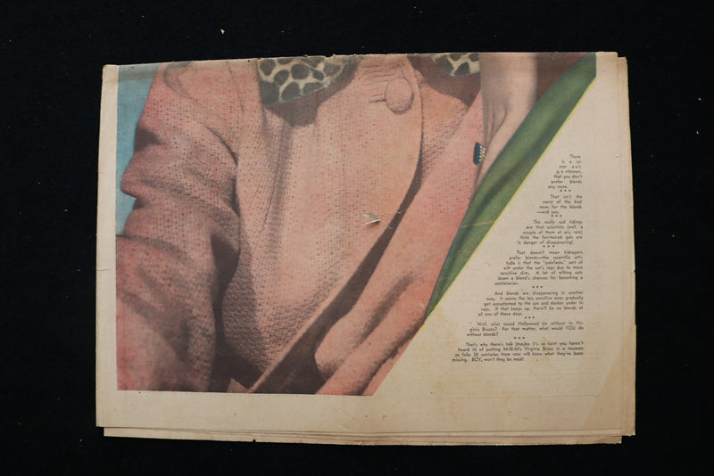 1937 OCT 17 DES MOINES SUNDAY REGISTER MAGAZINE - VIRGINIA BRUCE COVER - E 26329