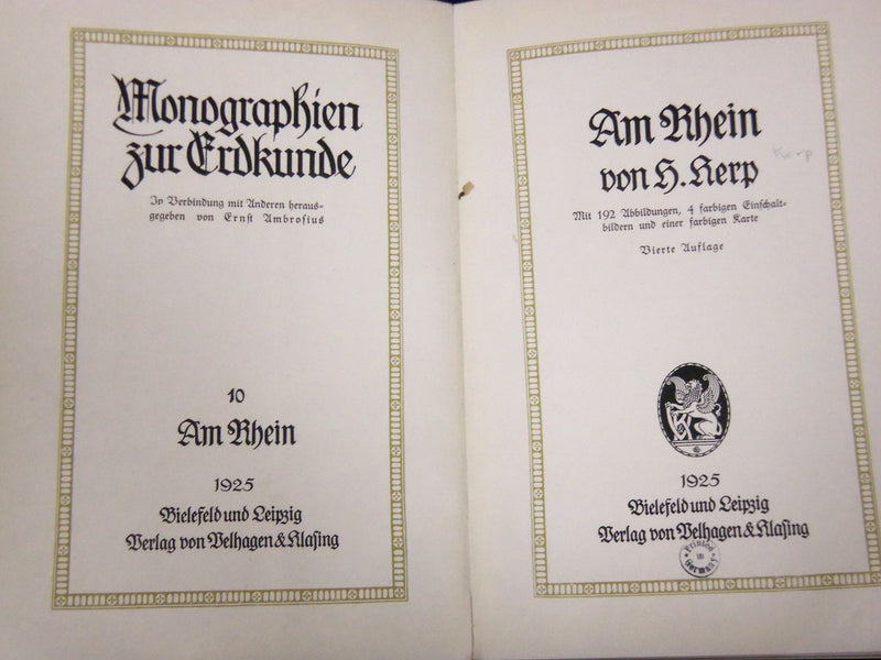 1924-1930 MONOGRAPHIEN ZUR ERKUNDE SCHWABENLAND GERMAN BOOK LOT OF 6 - KD 102
