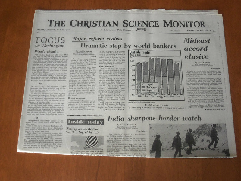 1968 JULY 13 THE CHRISTIAN SCIENCE MONITOR - MIDEAST ACORD EXCLUSIVE - NP 4654