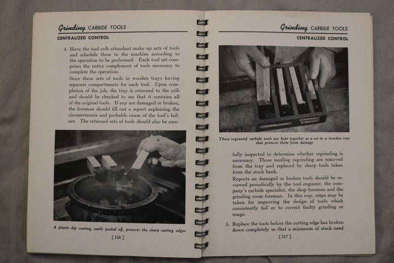1950'S GRINDING CARBIDE TOOLS CATALOG - K 3450