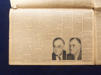 1945 APRIL 13 NEW YORK HERALD TRIBUNE NEWSPAPER-PRES ROOSEVELT IS DEAD - NP 6463