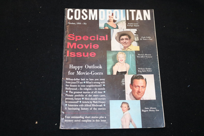 1956 OCTOBER COSMOPOLITAN MAGAZINE - SPECIAL MOVIE ISSUE COVER - SP 5423R