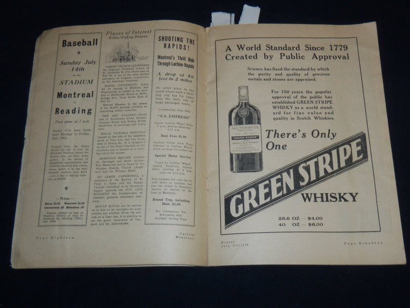 1923 JULY 12 CURRENT EVENTS MONTREAL MAGAZINE VOLUME 3 NO. 52 - J 8544