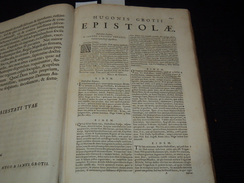 1687 EPISTOLAE HUGONIS GROTII LATIN VOLUME - HUGO GROTIUS - Z 245