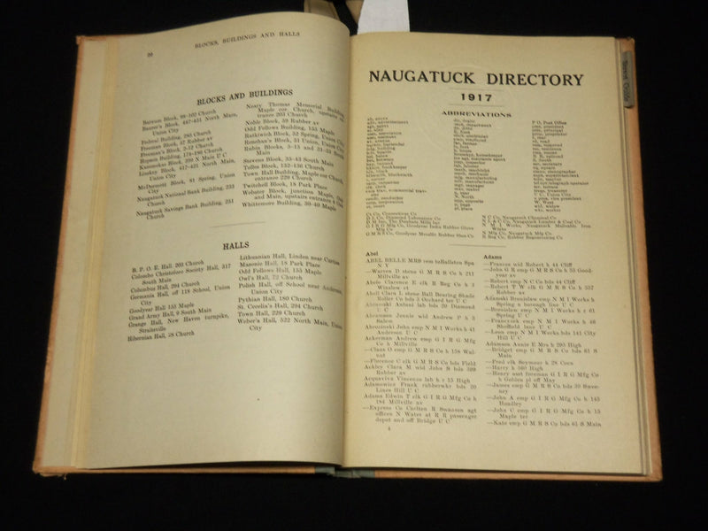 1917 NAUGATUCK DIRECTORY BOOK - CONNECTICUT - NICE ADS - KD 6312