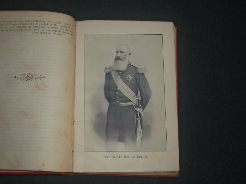 1898 GUIDE DE BRUXELLES SOUVENIR BOOK - NICE PHOTOS - MAP - KD 5449