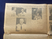 1945 APRIL 13 NEW YORK HERALD TRIBUNE NEWSPAPER-PRES ROOSEVELT IS DEAD - NP 6463