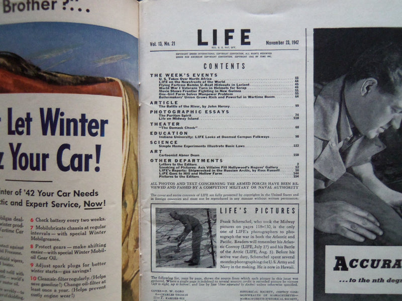 1942 NOVEMBER 23 LIFE MAGAZINE - NEW ENGLAND CHURCH - L 314