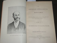 1892 THE AMERICAN GENEALOGICAL RECORD BOOK BY EDWARD STEPHENS CLARK - J 3175
