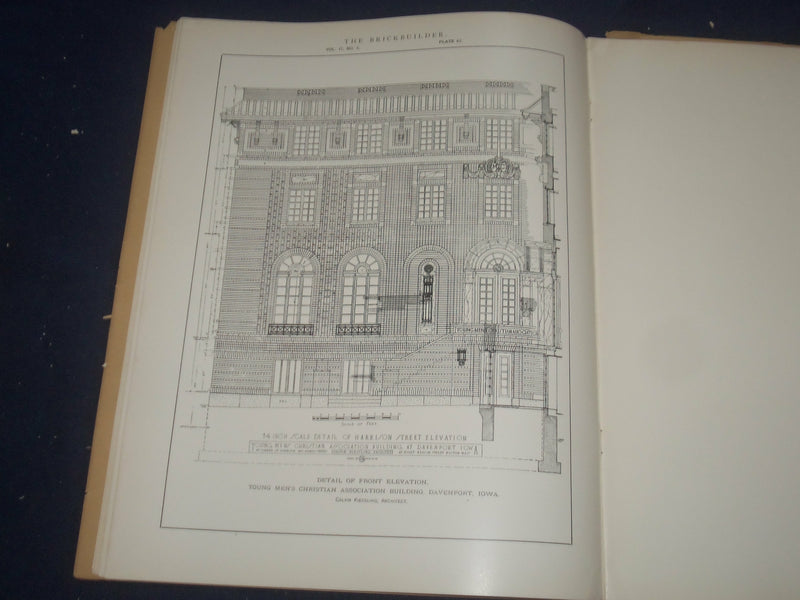 1908 MAY THE BRICKBUILDER MAGAZINE - AN ARCHITECTURAL MONTHLY - ST 258F