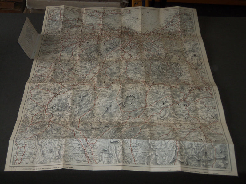 1800'S SCALE HALF AN INCH MAP OF SCOTLAND-EDINBURGH AND DISTRICT BOOK - J 3456