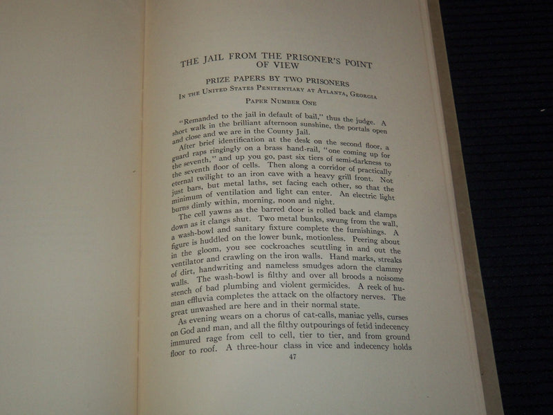 1926 UNITED STATES PRISONERS IN COUNTY JAILS REPORT BY HASTINGS H. HART - K 3106