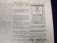 1891 THE LITERARY WORLD MAGAZINE LOT OF 6 ISSUES - NICE ARTICLES - O 2618