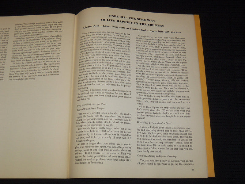 1951 HOW TO MAKE A LIVING IN THE COUNTRY BULLETIN BY FRED TYLER - K 1066