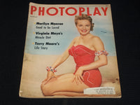 1954 AUGUST PHOTOPLAY MAGAZINE - TERRY MOORE FRONT COVER - E 1901
