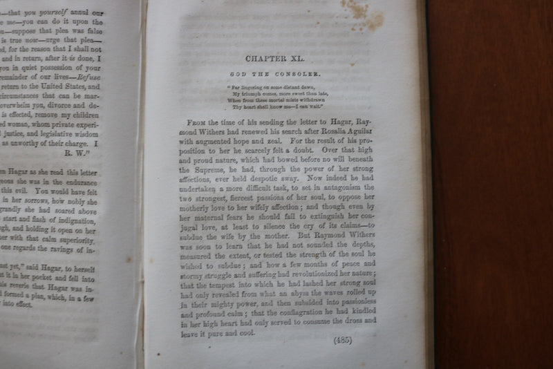 1856 THE DESERTED WIFE HARDCOVER BOOK BY EMMA SOUTHWORTH - KD 9612