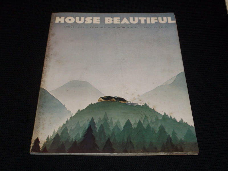 1935 AUGUST HOUSE BEAUTIFUL MAGAZINE BEAUTIFUL FRONT COVER & PHOTOS - E 2752