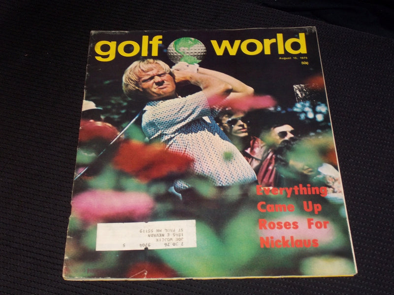 1975 AUGUST 15 GOLF WORLD MAGAZINE - JACK NICKLAUS FRONT COVER - E 6739