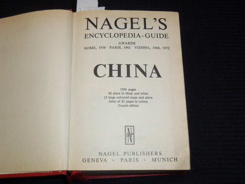 1979 NAGEL'S ENCYCLOPEDIA GUIDE FOR CHINA - NICE COLOR MAPS - KD 6263A