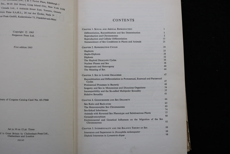 1965 SEX DETERMINATION HARDCOVER BOOK BY GUIDO GACCI - KD 9767