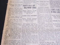 1929 AUGUST 19 NEW YORK TIMES - EQUITY CALLS OFF HOLLYWOOD STRIKE - NT 6869