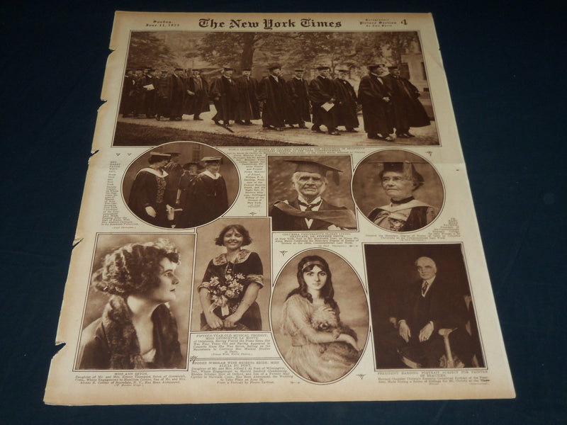1922 JUNE 11 NEW YORK TIMES PICTURE SECTION - COLUMBIA UNIVERSITY - NT 8864
