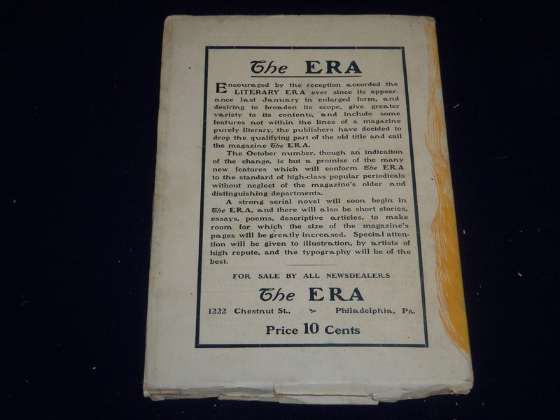 1901 OCTOBER THE ERA MAGAZINE - PRINCE CHARKO BY MAXIM GORKY - SP 2520