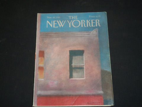 1987 NOVEMBER 23 THE NEW YORKER MAGAZINE - ILLUSTRATED COVER - NY 1350