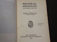 1921 POLITICAL PROFILES FROM BRITISH PUBLIC LIFE BY HERBERT SIDEBOTHAM - KD 1133