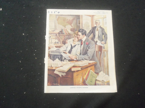 1915 JANUARY 7 LIFE MAGAZINE - LEARNING FATHER'S BUSINESS - L 760O