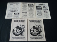 1960'S SHOWCARD BROADWAY PROGRAMS LOT OF 5 - STERNHAGEN - DOM DELUISE - J 3888