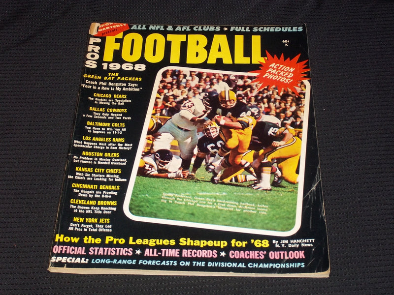 1968 THE PROS FOOTBALL MAGAZINE - DONNY ANDERSON GB FRONT COVER - E 3634