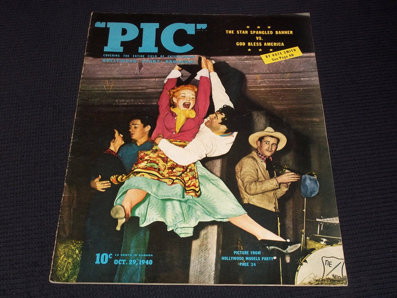 1940 OCTOBER 29 PIC MAGAZINE - HOLLYWOOD MODELS PARTY NICE FRONT COVER - E 2575